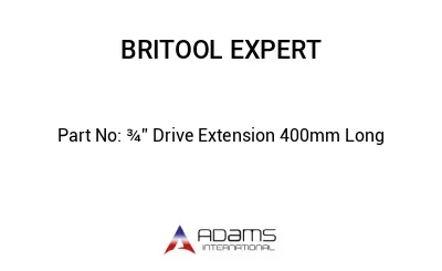 ¾” Drive Extension 400mm Long