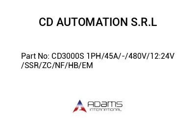 CD3000S 1PH/45A/-/480V/12:24V /SSR/ZC/NF/HB/EM