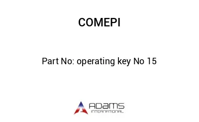 operating key No 15