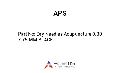 Dry Needles Acupuncture 0.30 X 75 MM BLACK