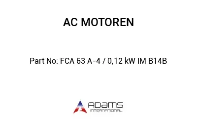 FCA 63 A-4 / 0,12 kW IM B14B